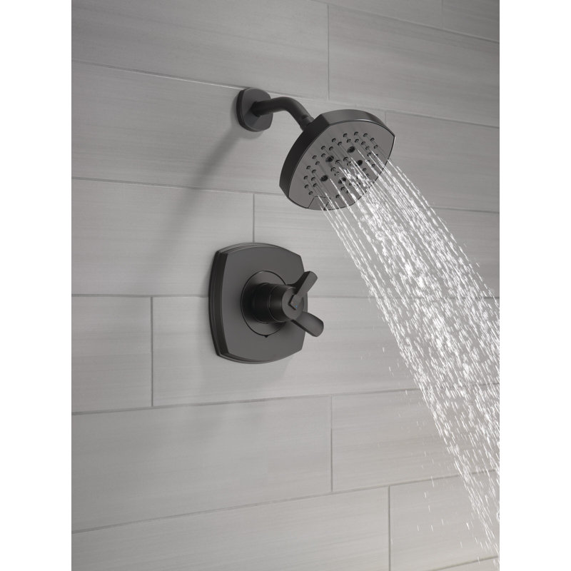 Stryke Shower Faucet Trim with H2Okinetic, Black