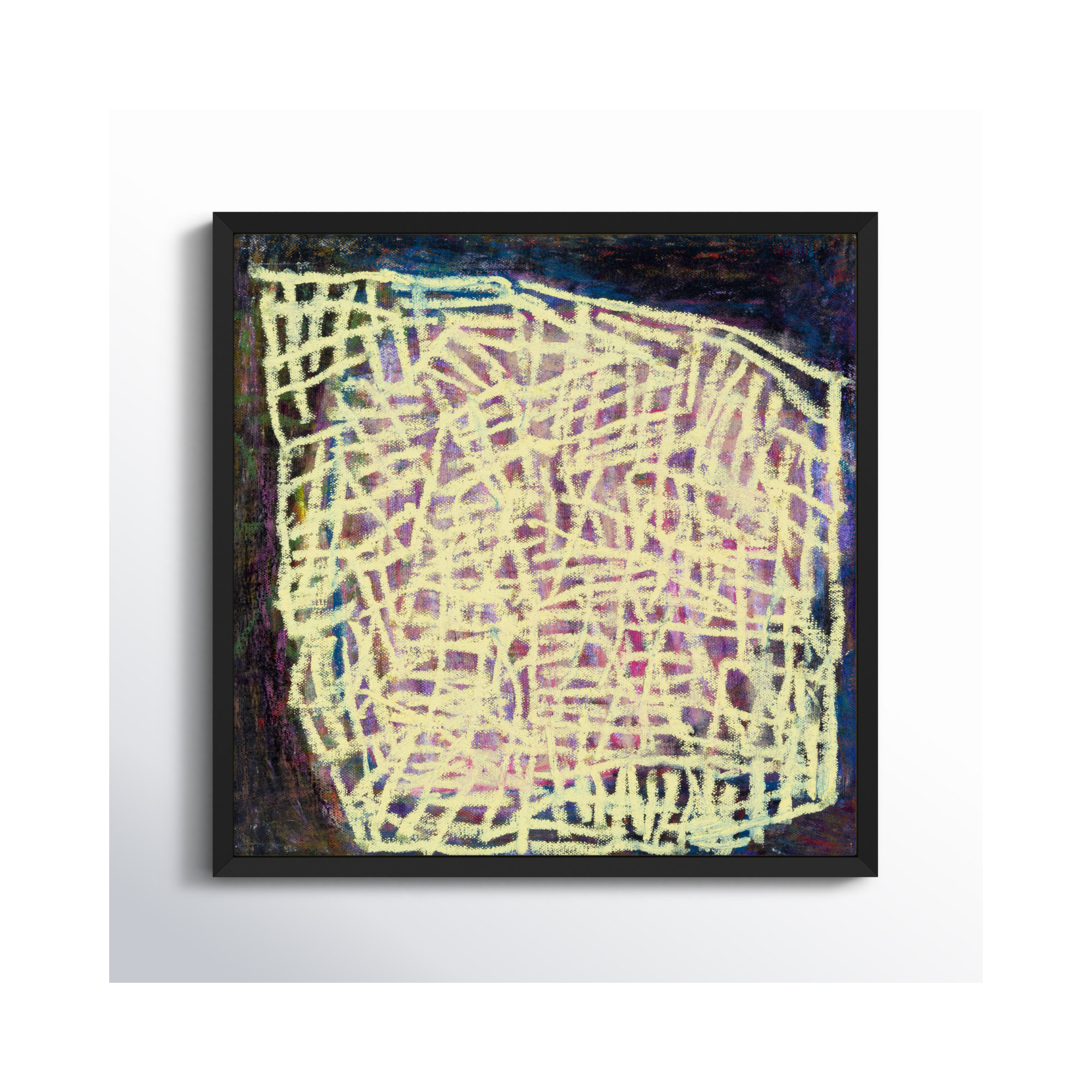 Night Light by Stephanie Dennis, Black, 20" H x 20" W  x 1.25" D