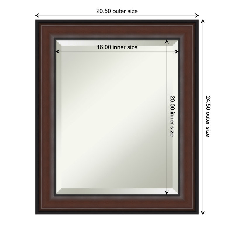 Miroir de salle de bain Hilma, 25 po x 21 po