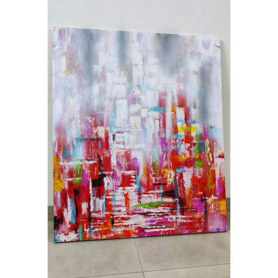 Skyfall Abstract Wall Art - Original Acrylic on Canvas Painting by Kapil Vadhera, Contemporary Modern Home Decor