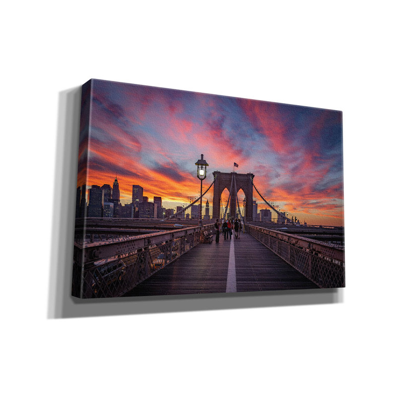 'Brooklyn Sunset' by Rick Berk Canvas Wall Art, 40" H x 60" W