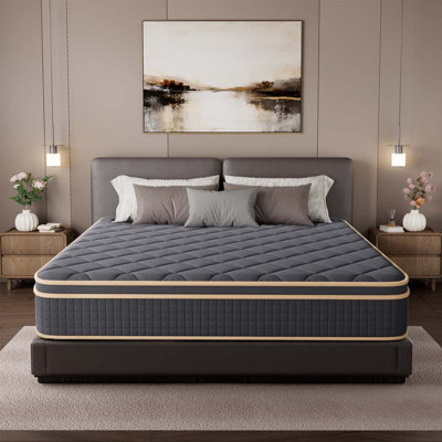 Matelas simple de 10/25/30 cm d'épaisseur, matelas hybride livré en boîte, poches moyennes