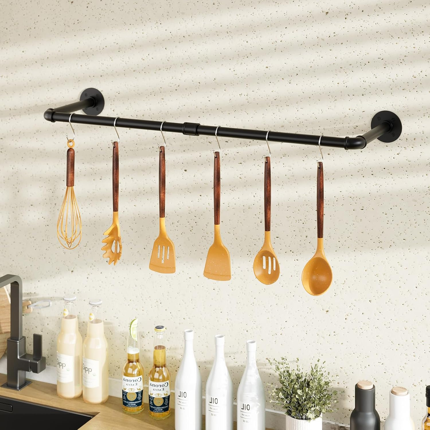 Trent Austin Design Industrial Pipe Clothes Rack Wall Mounted, 36.2 ...