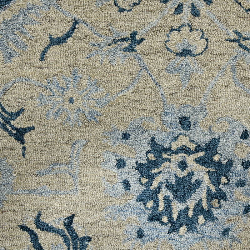 Tapis en laine crocheté à la main Newburg, Rectangle 2 pi x 3 pi