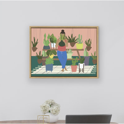 «QM Plant Lady» par Queenbe Monyei, reproduction d'art sur toile encadrée