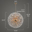 20-Light 35.43'' Dandelion Sputnik Sphere Chandelier