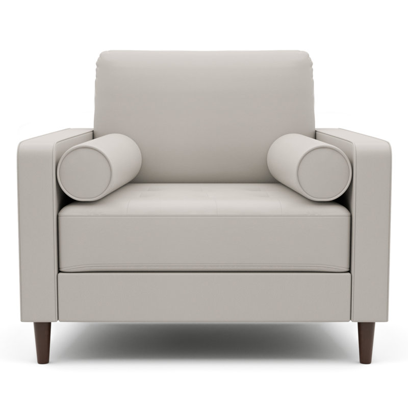Fauteuil de 39,88 po Caprina, Blanc cassé