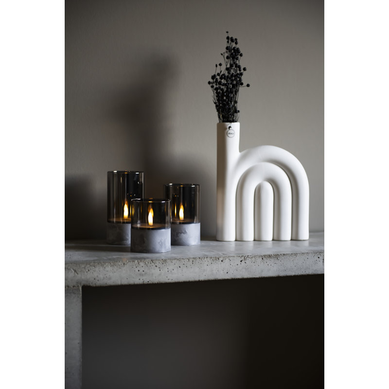 Unscented Flameless Pillar Candle, Clear