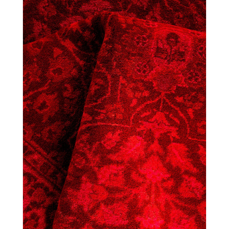 Tapis unique noué à la main Osbaldo - rouge