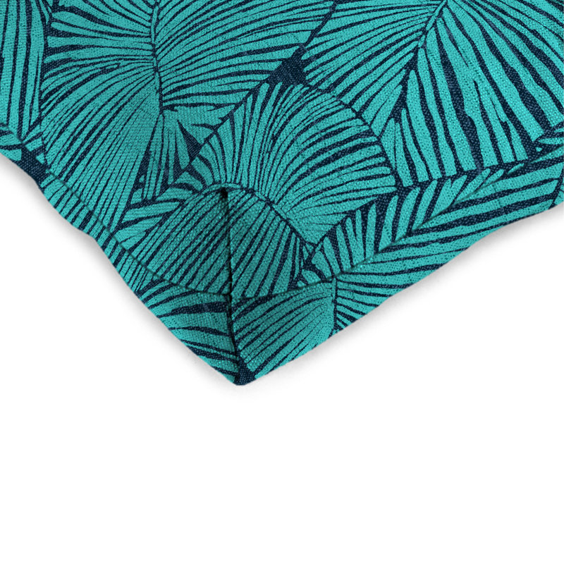 Outdoor Wicker Seat Cushion, Talia Caribe