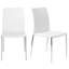 Table de salle à manger Adara 79 po blanc mat et 6 chaises Parlex blanches-1197335293