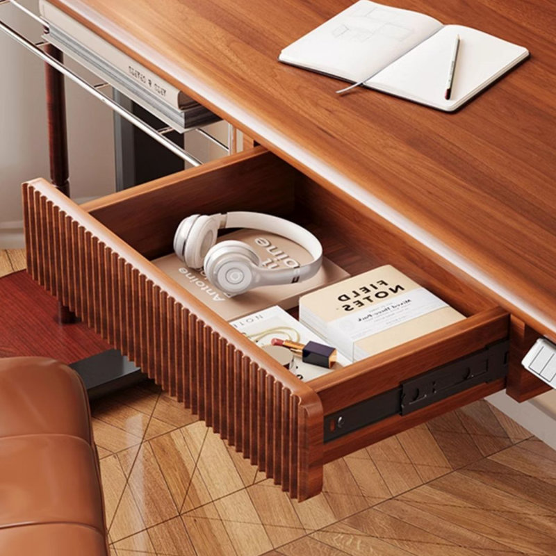 Bureau d'ordinateur en bois massif à hauteur réglable électrique