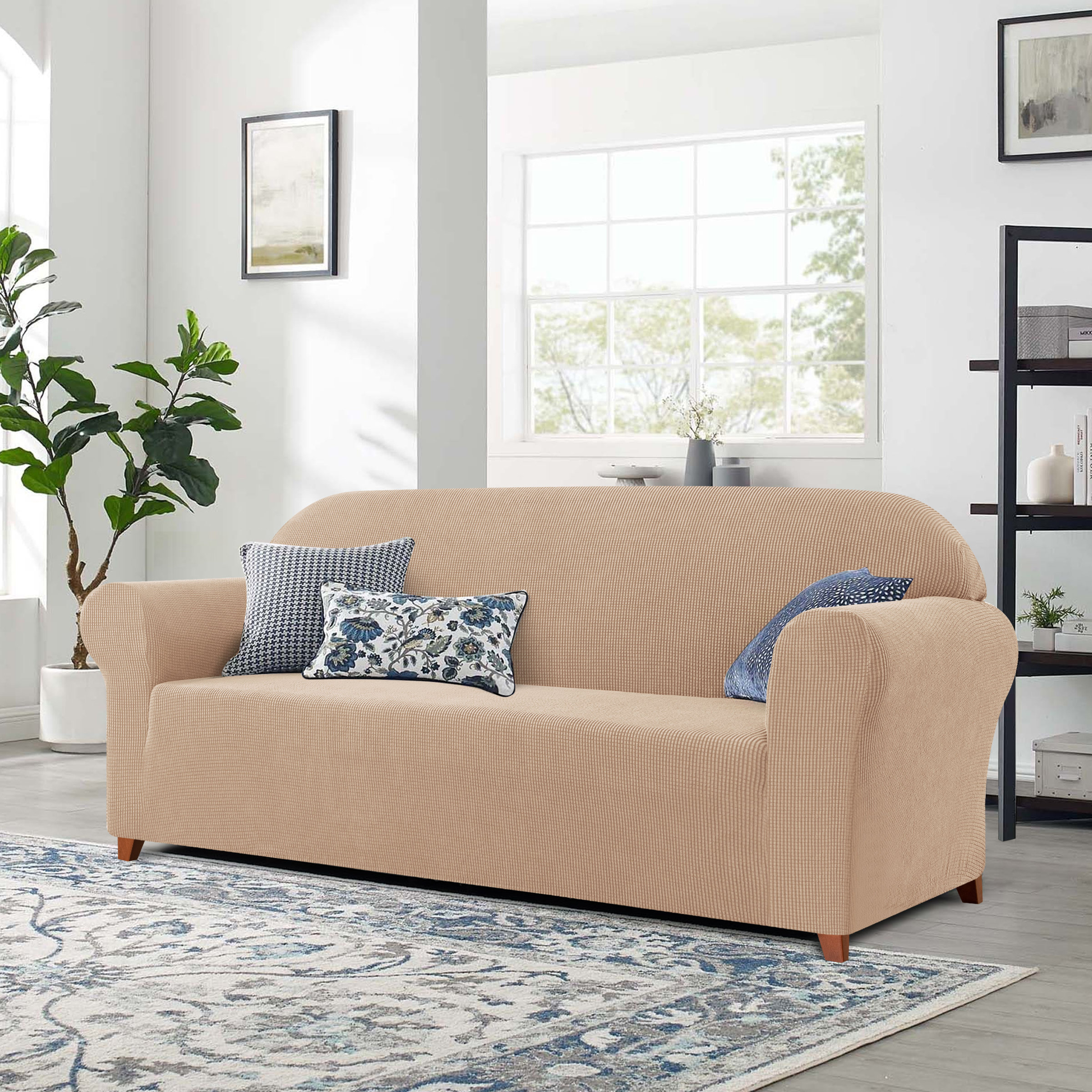 The Twillery Co. Pizarro Soft Stretch Separate Box Cushion Sofa Slipcover &  Reviews - Wayfair Canada