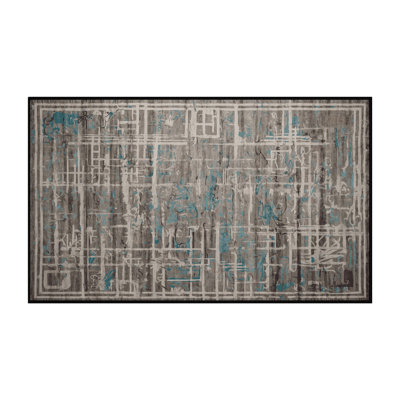 Machine Washable Black Area Rug