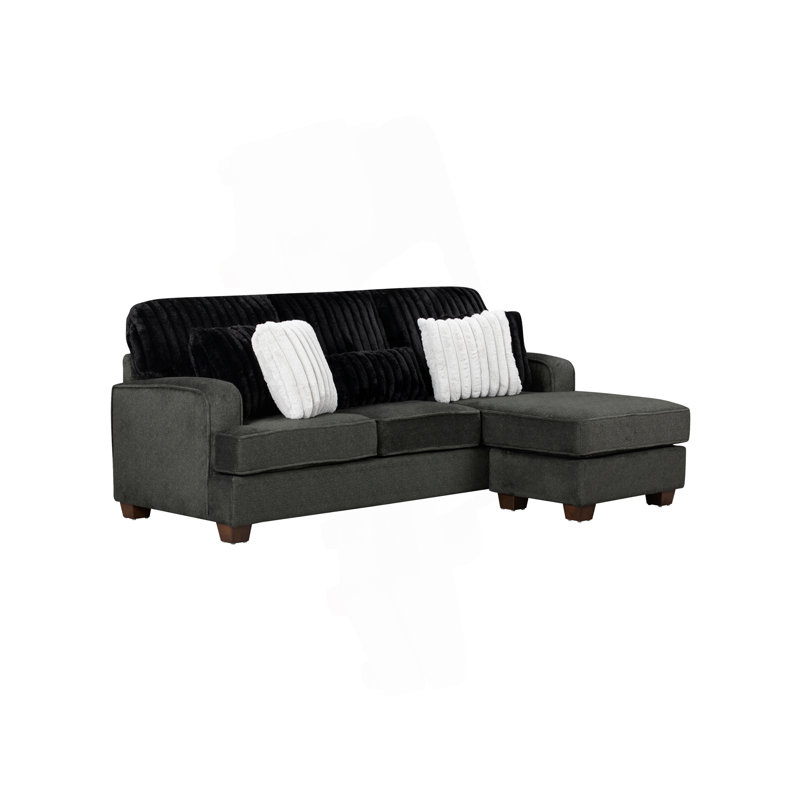 Coussins réversibles Modern, Gris foncé