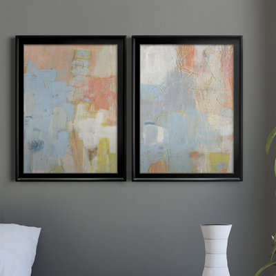 Cully I - Ensemble de 2 peintures sur toiles encadrées