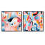 Dabin - Ensemble de 2 collages abstraits carrés-101847690-101847693