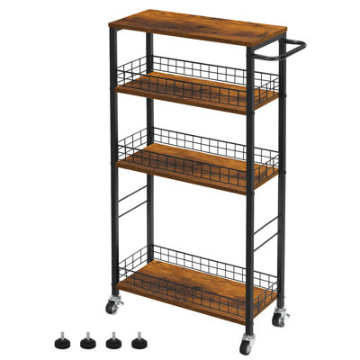 Adrash 87.7cm H x 42.2cm W Utility Cart with Wheels