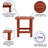 Balasi Indoor/Outdoor Adirondack Style Side Table and 2 Chair Set-1628724979