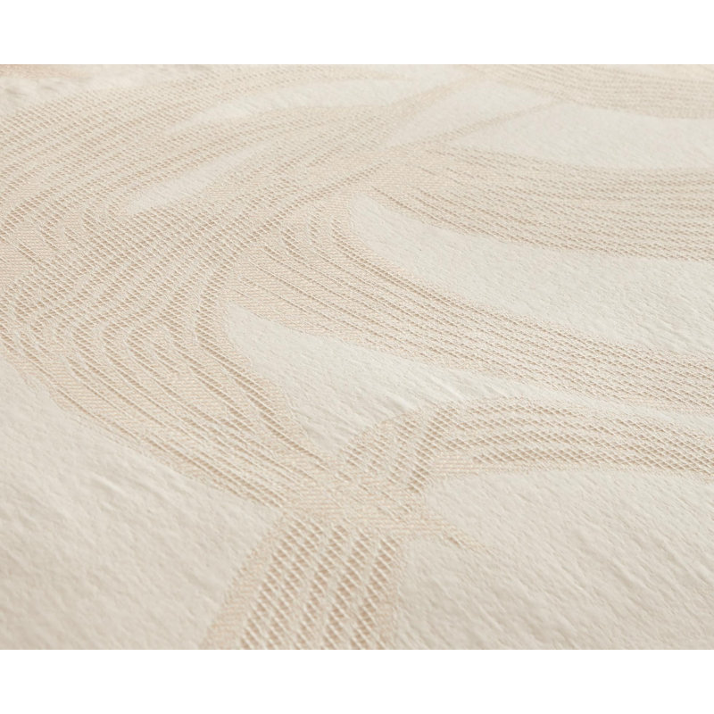 Ensemble d'édredon en jacquard de feuilles Hiroka, Édredon pour très grand lit + 2 taies décorativ