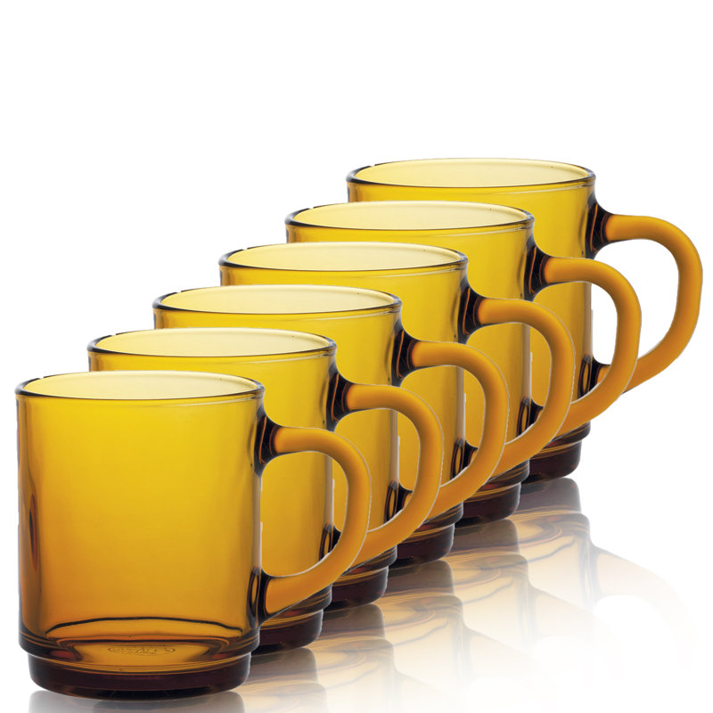 Tasse à café en verre trempé, Ambre