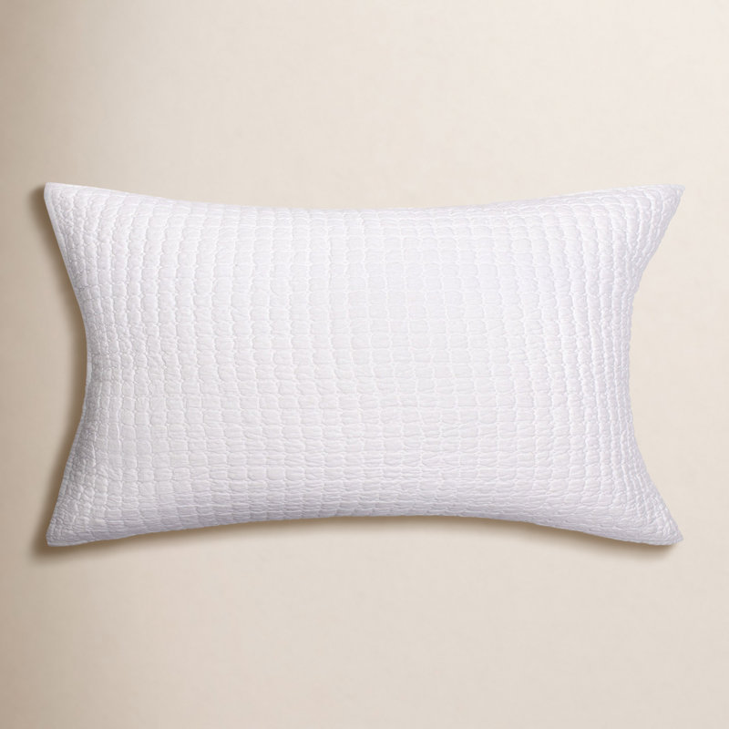 Taie décorative en coton Bohannon - très grand, Très grand, Blanc