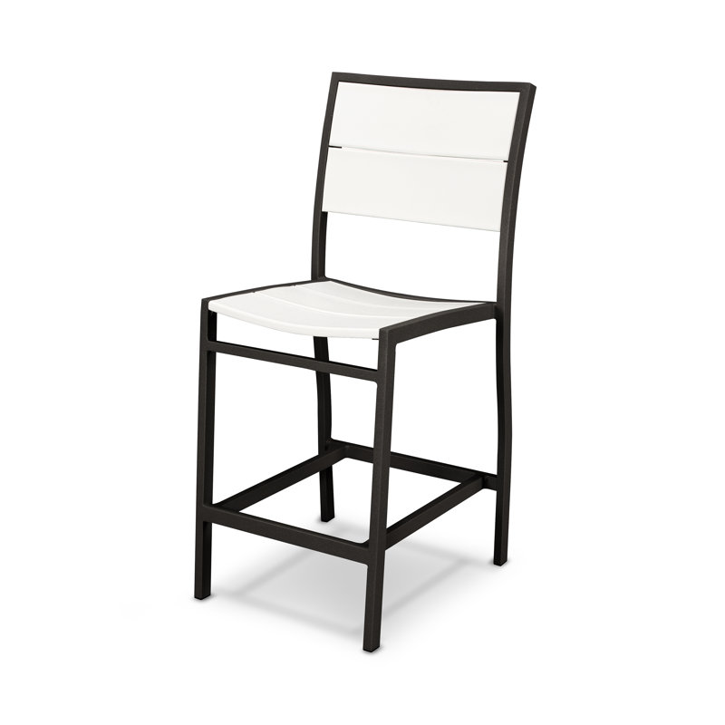Chaise d'appoint POLYWOOD Surf City, Noir texturé / Blanc classique