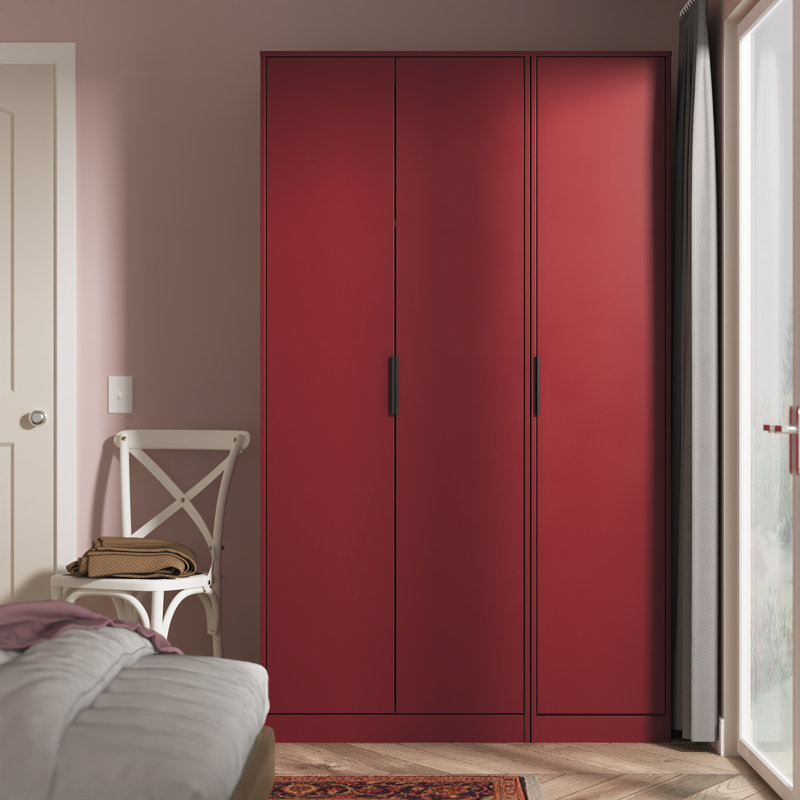 Taeyah 3 Door Wardrobe, Red