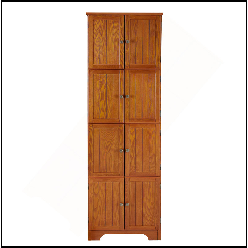 72.4" Tall Storage Cabinet Tall Storage Cabinet With 8 Doors And 4 Shelves ,Bookshelf Living Room, Kitchen, Dining Room, Office  Freestanding Storage Cabinet