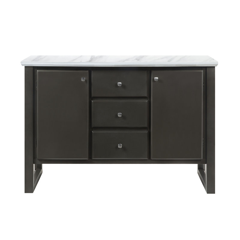Beckles Transitional Rectangular 54"L 3-Drawer Server,Buffet table,Buffet cabinet,Credenza