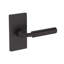 La Conner Privacy Lever with Contemporary 5in Rose in Unlacquered Brass-501358629