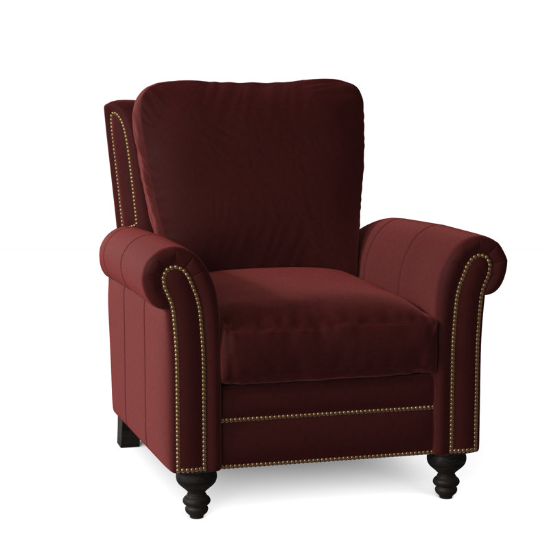Richardson Recliner, Aline Fumo Genuine Leather, Cobblestone, French Natural