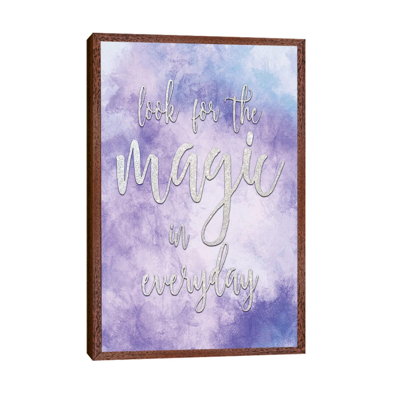 Look For The Magic by Kimberly Allen - Print on Canvas, 66.04cm H x 45.72cm W x 3.81cm D, Classic Brown Wood Framed