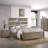 Modern Farmhouse Panel Platform Bed with LED Lights and Storage-Friendly Design