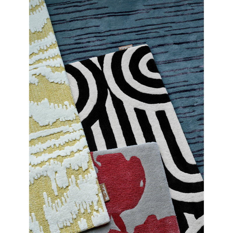 Hand Tufted Wool Abstract Area Rug, Rectangle 8'2" x 11'6"