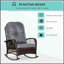 Chaise berçante d'extérieur en osier avec siège large, coussin épais et moelleux et rotin durable Outsunny