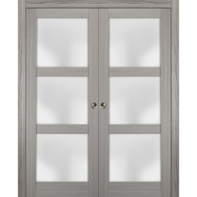 Lucia Frosted Glass Sliding Closet Doors