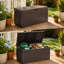 Boîte de rangement verrouillable en résine résistante à l'eau 100 gallons Quartey-80326558