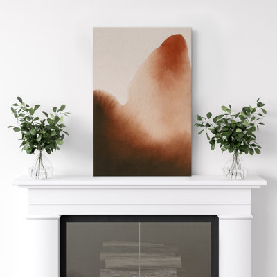 "Earthy Brown", paysage abstrait, reproduction d'art sur toile, impression d'art moderne pour le salon, le bureau ou la chambre à coucher