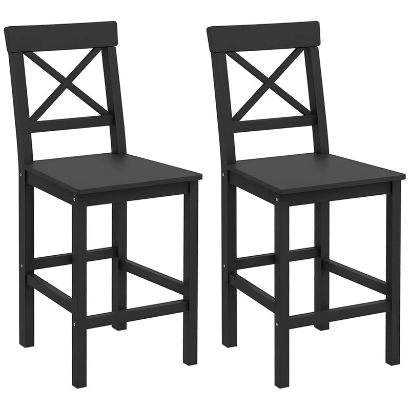 Tabouret de comptoir 23,7 po Kenjuan, Noir