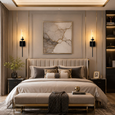2-Pack Modern Rechargeable Wall Sconce, Dimmable Wall Light With Touch and Remote Control (Bulb Included)