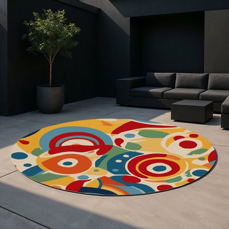 Tapis intérieur et extérieur Bouncy Spark, Rond 5 pi