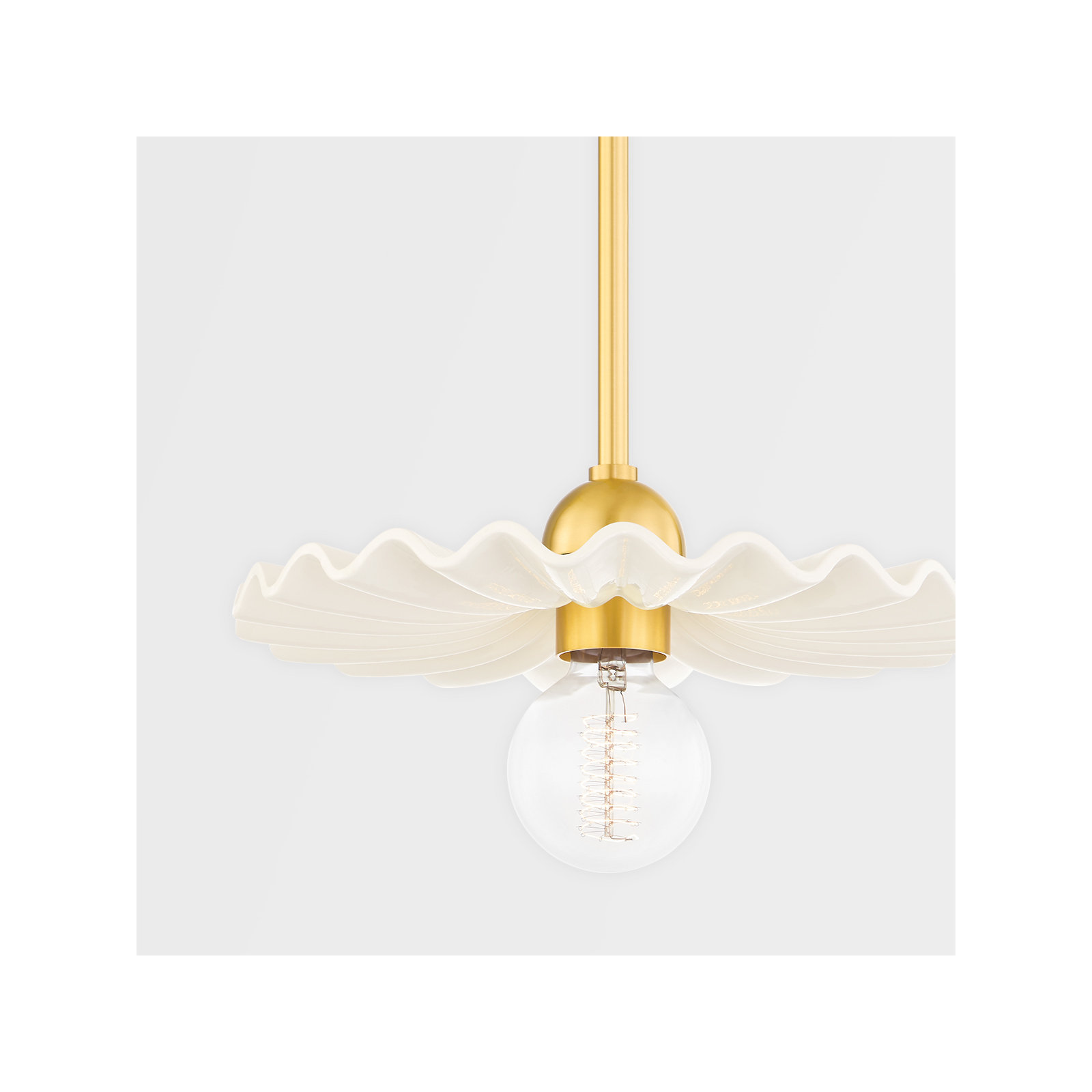 Candela Single Light Ceramic Steel Pendant
