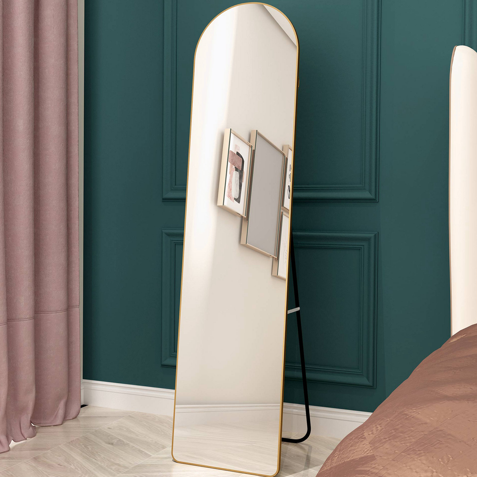 Mercer41 Floor Mounted Full Length Mirror | Wayfair
