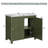 36 " Bathroom Vanity Organizer with Ceramic Sink, Set Bathroom Storage Cabinet, Olive Green-105741621