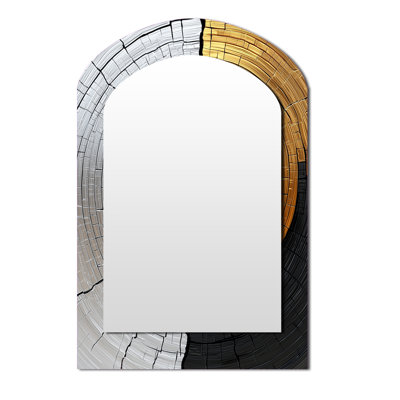 Miroir mural en bois doré et doré
