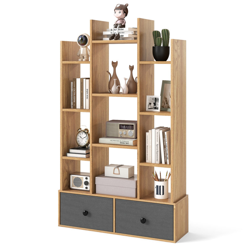 132cm H x 80cm W Etagere Bookcase, Yellow