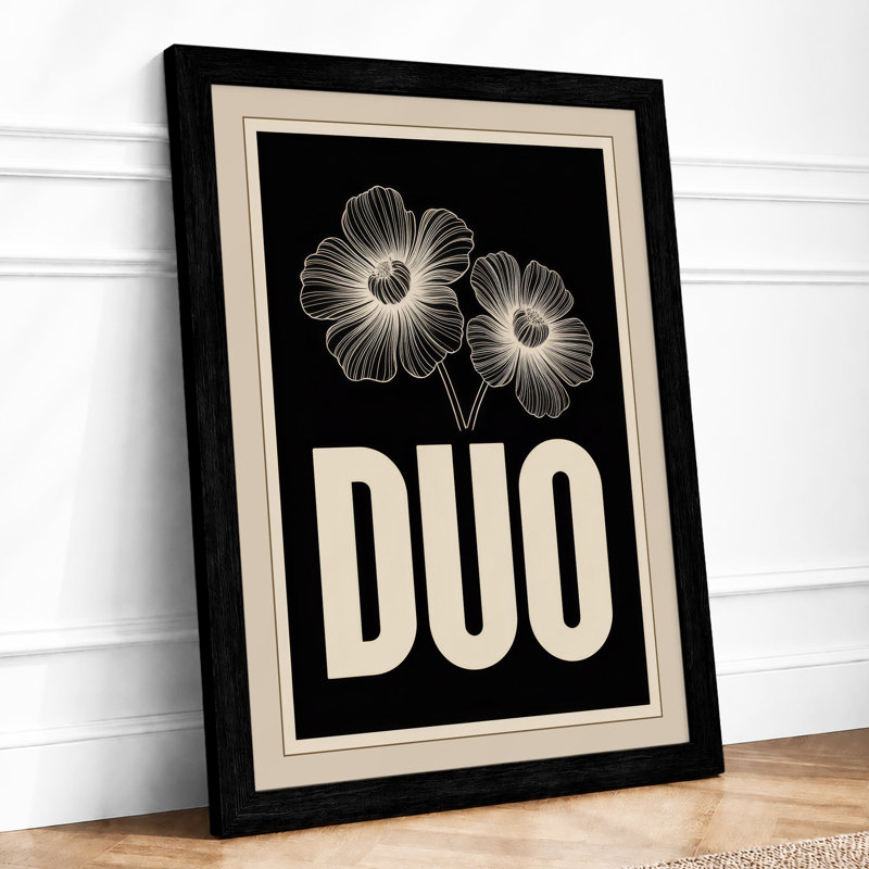Duo Modern - Framed Print, A2 - 59.4 x 42.0 cm, Black