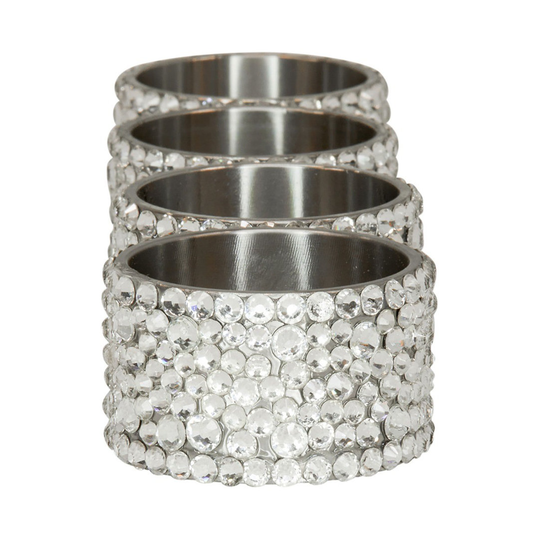 Strass Rhinestone Napkin Ring (Set of 4) Sparkles Home