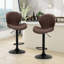 Height Adjustable Swivel Faux Leather Bar Stool/Counter Chair with Metal Frame-1529220587